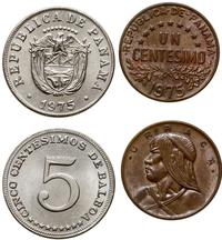 lot 2 monet 1975, 1 centesimo oraz 5 centesimos,