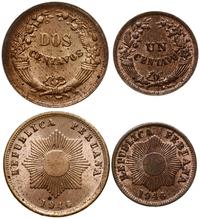 lot 2 monet 1946, 1 centavo, 2 centavos, brąz, r