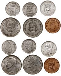 zestaw 6 monet, 5 centymów 1977, 2 x 25  centymó
