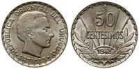 50 centesimos 1943, Santiago, srebro próby 700, 