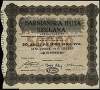 50 akcji po 1.000 marek polskich 4.11.1921, Wars