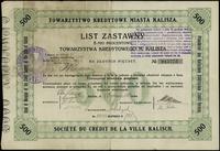 Polska, list zastawny 8-cio procentowy na 500 złotych, 1.01.1928