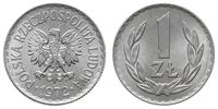 1 złoty 1972, Warszawa, aluminium, wyśmienite, P