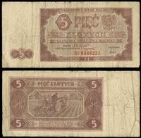 5 złotych 1.07.1948, seria BB, numeracja 6866231