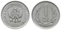 1 złoty 1974, Warszawa, wyśmienity, Parchimowicz
