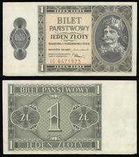 1 złoty 1.10.1938, seria IG, numeracja 6471975, 
