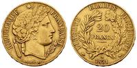 20 franków 1851/A, złoto 6.37 g