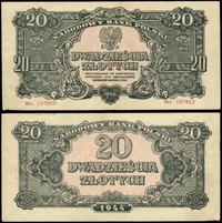 20 złotych 1944, seria Wz, numeracja 197923, w k