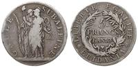 5 franków An 10 (1802), Turyn, srebro 24.38 g, D