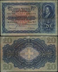 Szwajcaria, 20 franków, 26.09.1939