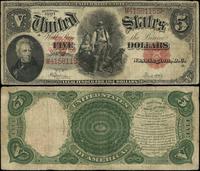 5 dolarów 1907, seria M41581153, czerwona pieczę
