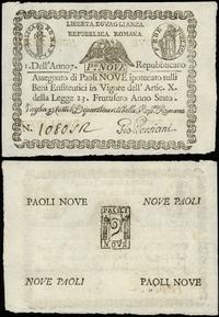 10 paoli roku 7 republiki 1798, papier ze znakie