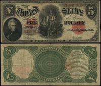 5 dolarów 1907, czerwona pieczęć, podpisy: Speel