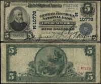 5 dolarów 1902, niebieska pieczęć, podpisy: Teeh
