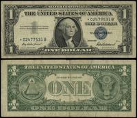 1 dolar 1957, niebieska pieczeć, podpisy: Priest