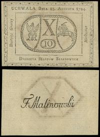 10 groszy miedziane 13.08.1794, bez oznaczenia s