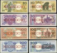 Polska, zestaw banknotów niewprowadzonych do obiegu z serii miasta polskie, 1, 2, 5, 10, 20, 50, 100, 200 i 500 złotych, 1.03.1990