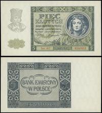 5 złotych 1.08.1941, seria AC, numeracja 6540853