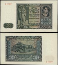 50 złotych 1.08.1941, seria B, numeracja 2728097