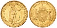 10 koron 1892, złoto 3.38 g