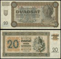 20 koron 11.9.1942, seria Žv 25, numeracja 17757