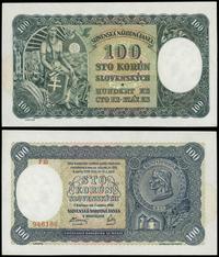 100 koron 7.10.1940, seria F10, numeracja 948186