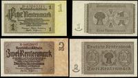 Niemcy, zestaw: 1 (st. II+) i 2 rentenmarki (st. I), 30.01.1937