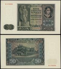 50 złotych 1.08.1941, seria B, numeracja 2728094
