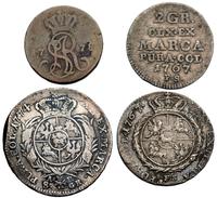 zestaw 4 monet, Warszawa, dwuzłotówka 1774, złot