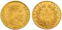 5 franków 1856/BB, złoto 1.59 g