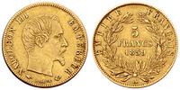 5 franków 1859/A, złoto 1.60 g