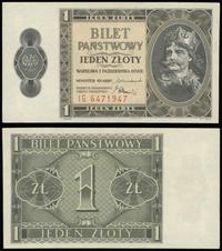 1 złoty 1.10.1938, seria IG, numeracja 6471947, 