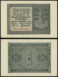 1 złoty 1.08.1941, seria BB, numeracja 3358013, 
