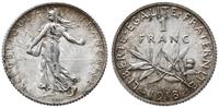 1 frank 1918, Paryż, srebro "835", 4.98 g, Gadou