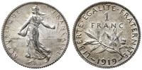 1 frank 1919, Paryż, srebro "835", 5.00 g, Gadou