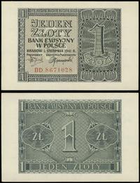 1 złoty 1.08.1941, seria BD, numeracja 8671028, 