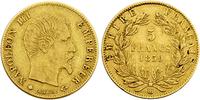 5 franków 1859/BB, złoto 1.58 g
