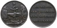 Polska, medal wybity przez Belgów w trzecią rocznicę wybuchu Powstania Listopadowego 1833