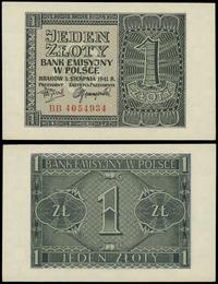 1 złoty 1.08.1941, seria BB 4054934, piękne, Luc