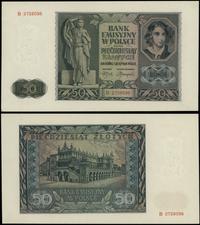 50 złotych 1.08.1941, seria B 2728096, piękne, L