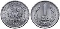 1 złoty 1965, Warszawa, aluminium, bardzo ładne,