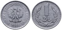 1 złoty 1968, Warszawa, aluminium, rzadki roczni