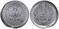 Polska, destrukt monety o nominale 1 złoty, 1983