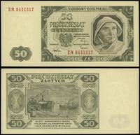 50 złotych 1.07.1948, seria EM 8451517, minimaln