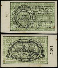 20 groszy 1916, numeracja 4381, złamane, przebar