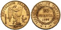 20 franków 1892, Paryż, złoto, 6.45 g