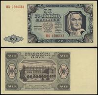 20 złotych 1.07.1948, seria HK 2506584, zagniece