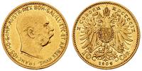 10 koron 1909, sygn. Schwartz, złoto 3.37 g