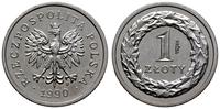 1 złoty 1990, Warszawa, PRÓBA-NIKIEL, nikiel, 20