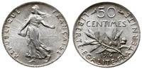50 centymów 1916, Paryż, srebro, pięknie zachowa